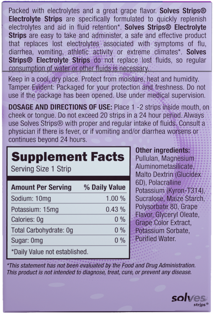 Electrolyte Strips 120 Day Supply 12 Count (120 Strips)